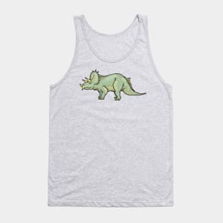 Triceratops Trike Dinosaur Cartoon Character Graphic Jurassic Tank Top